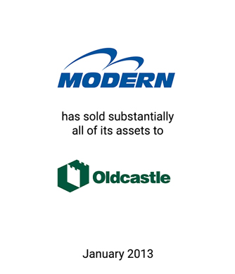 Griffin Advises Modern Precast Concrete, Inc., Debtor-in-Possession on 363 Sale of Assets