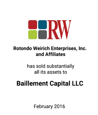 Griffin Serves as Exclusive Financial Advisor to Rotondo Weirich Enterprises, Inc. and Affiliates