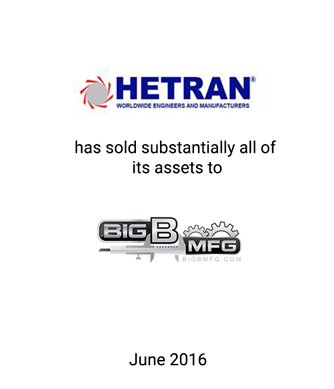 Griffin Advises Hetran, Inc., Debtor-in-Possession, on 363 Sale of Assets