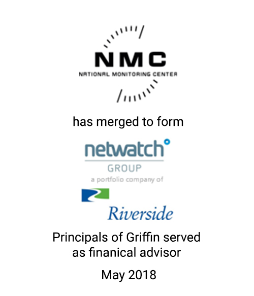 Griffin Serves As Financial Advisor to National Monitoring Center on its Merger