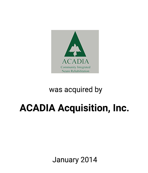 Griffin Advises ACADIA, Inc., a Post-Acute Rehabilitation Services Provider, in a Sale to Community Services Group