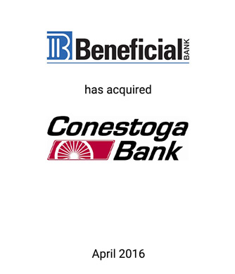 Griffin Advises Beneficial Bancorp, Inc. in its Acquisition of Conestoga Bank