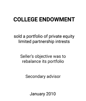 Griffin Serves as Financial Advisor for a College Endowment