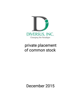 Griffin Serves as Exclusive Financial Advisor and Placement Agent to Diversus, Inc.