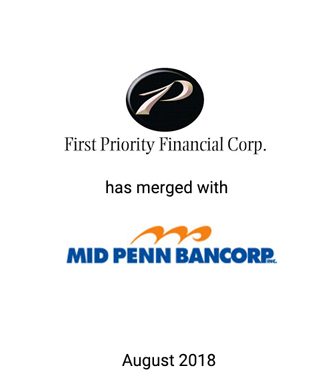 Griffin Advises First Priority Financial Corp. in Merger with Mid Penn Bancorp