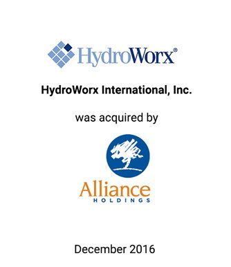 Griffin Advises HydroWorx International, Inc., in its Sale to Alliance Holdings