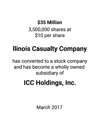 Griffin Completes Unique Stock Offering for Illinois Casualty