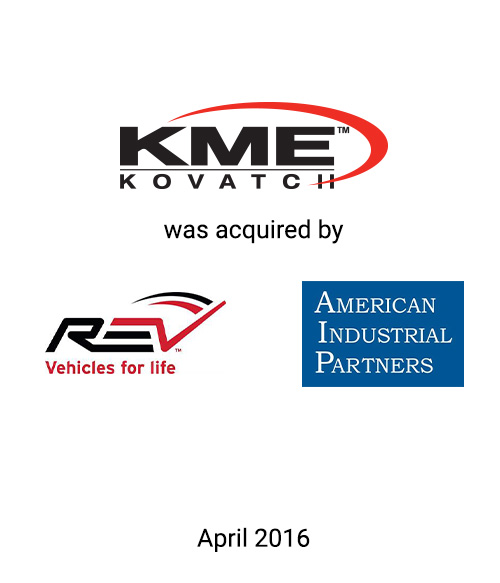 Griffin Advises Kovatch Mobile Equipment Corp. and Affiliates in its Sale to REV Group