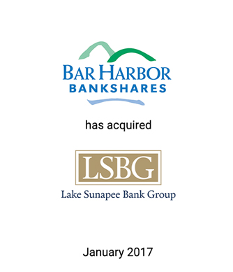 Griffin Financial Group Advises Lake Sunapee Bank Group in its Merger with Bar Harbor Bankshares