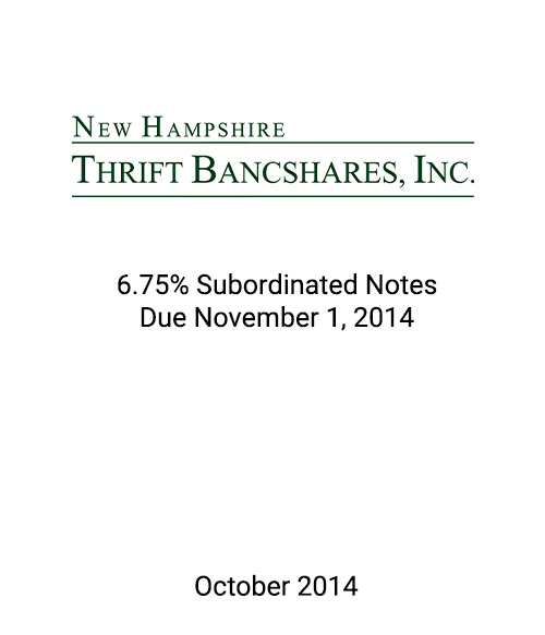 Griffin Serves as Advisor and Placement Agent to New Hampshire Thrift Bancshares, Inc. in Connection With its Private Placement of Subordinated Notes