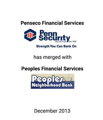 Griffin Financial Group Advises Penseco Financial Services Corp. in its Merger With Peoples Financial Services Corp.