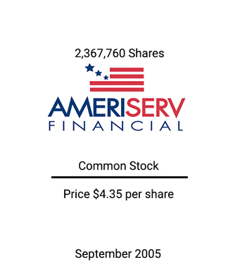 Griffin Serves as Independent Advisor to the Board of Directors of AmeriServ Financial, Inc.