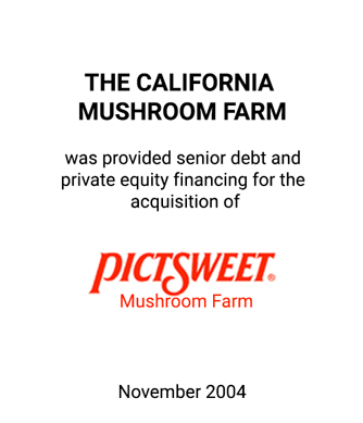 Griffin Serves as Financial Advisor to The California Mushroom Farm