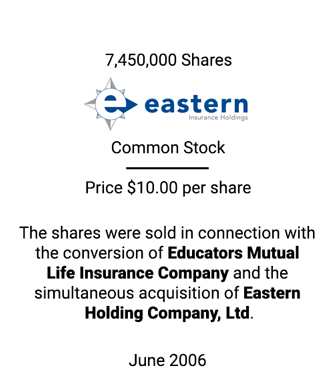 Griffin Serves as Financial Advisor to Eastern Holding Company, Ltd.