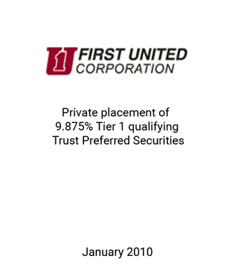 Griffin Serves as Financial Advisor to First United Corporation