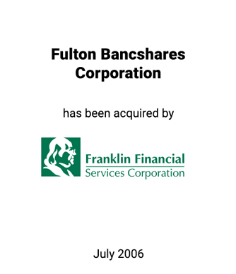 Griffin Serves as Financial Advisor to Fulton Bancshares Corporation