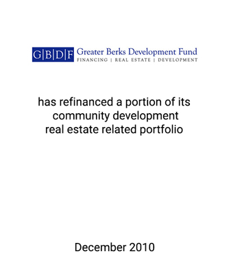 Griffin Assists Greater Berks Development Fund in Refinancing Real Estate Portfolio