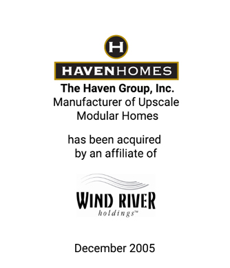 Griffin Serves as Exclusive Financial Advisor to The Haven Group, Inc.