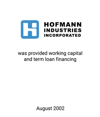 Griffin Serves as Financial Advisor to Hofmann Industries, Inc.