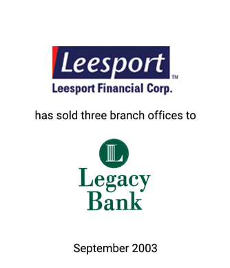 Griffin Serves as Financial Advisor to Leesport Financial Corp.