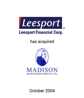 Griffin Serves as Financial Advisor to Leesport Financial Corp.