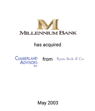 Griffin Serves as Financial Advisor to Millennium Bank