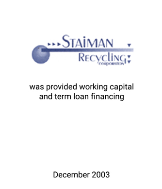 Griffin Serves as Financial Advisor to Staiman Recycling Corporation