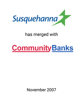 Griffin Advises Community Banks in Merger with Susquehanna Bancshares