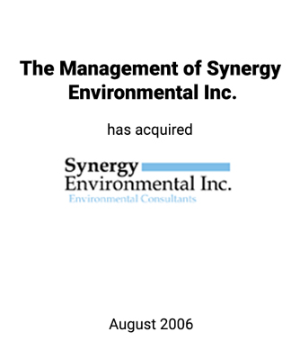 Griffin Serves as Exclusive Financial Advisor to Synergy Environmental Inc.