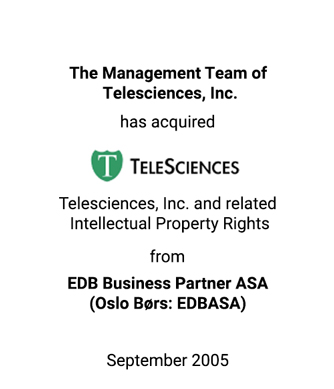 Griffin Serves as Financial Advisor to The Management Team of Telescience, Inc.