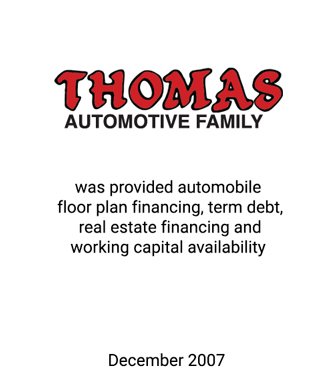 Griffin Serves as Financial Advisor to the Thomas Automotive Family of Dealerships