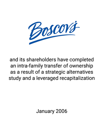 Griffin Serves as Exclusive Advisor to Boscov’s, One of Nation’s Largest Family Owned and Operated Businesses