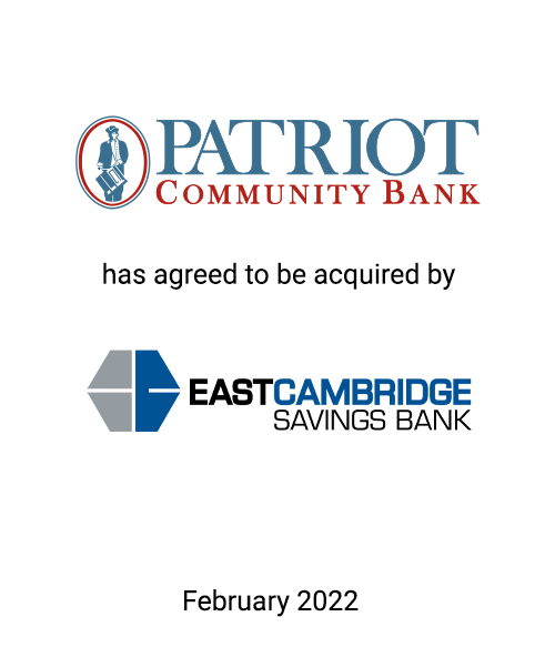 Griffin Serves As Exclusive Financial Advisor to Patriot Community Bank